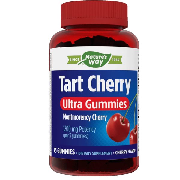 Nature's Way Tart Cherry Ultra Gummies, Antioxidant Support from Anthocyanins*, 75 Count