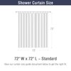 Gibelle White Shower Curtain for Bathroom, 3D Embossed Textured Fabric Curtain, Modern Farmhouse Chic Soft Cloth Set with Hooks, 72x72