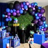 Black Purple Blue Balloon, 60 PCS Outer Space Balloons, Metallic Navy Blue Purple Black Balloons Pearl Purple Blue Confetti Latex Balloons for Kids Boys Astronaut Space Birthday Party Decorations