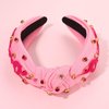 Flamingo Headbands for Women Summer Beach Headbands Tropical Palm Tree Headband Boho Hawaiian Headbands Crystal Top Knot Headband Summer Accessories Beach Vacation Outfit Party Favors (Flamingo B)