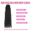 New Faux Locs Crochet Hair With Deep Curly Ends 24 Inch 8 Packs Black Goddess Soft Locs Synthetic Braids Prelooped Dreadlock Hair Extensions (24inch, 1B)