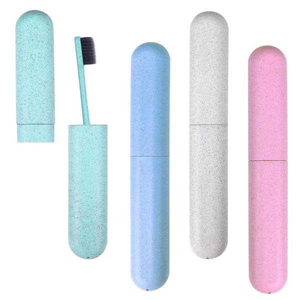 Hooqict 4 Pack Toothbrush Travel Case, Portable Breathable Travel Toothbrush Holder for Traveling, Camping, Home, School, Business