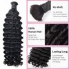 Deep Wave Bulk Human Hair for Braiding 100g No Weft Human Hair Bundles for Brainding Wet and Wavy Human Hair Extensions Micro Braiding Human Hair for Boho Braids Natural Color 14 Inch