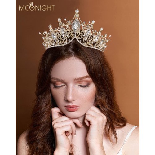 Wedding Crown for Bride Rhinestone Princess tiara for Women Prom Queen Crown Pageant-Bridal Wedding Crown Women's Fashion Headbands