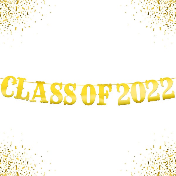 Class of 2022 Banner, Gold - Big 10 Feet, No DIY | Graduation Banner 2022 for Class of 2022 Decorations | Gold Graduation Decorations 2022, Class of 2022 Sign | Gold Graduation Party Decorations 2022