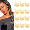 DEEKA 12 PCS 3D Moving Butterfly Hair Clips Metal Gold Moving Wings Butterfly Hair Accessories 90s Hair Clips Barrette for Women and Girls -Gold