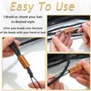 VENOFEN 36PCS Hair Beads for Braids Wooden Beads for Hair Dreadlock Loc Jewelry Long Tube Beads for Hair Multi Style Wood Beads Hair Decoration Braid Accessories for Women and Men
