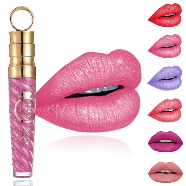 Edanta Matte Lipstick Glitter Liquid Lipsticks Metallic Lip Gloss Velvet Cream Lipgloss Waterproof Long Lasting Lips Makeup Cosmetis for Women and Girls Pack of 1 (Pink 19)