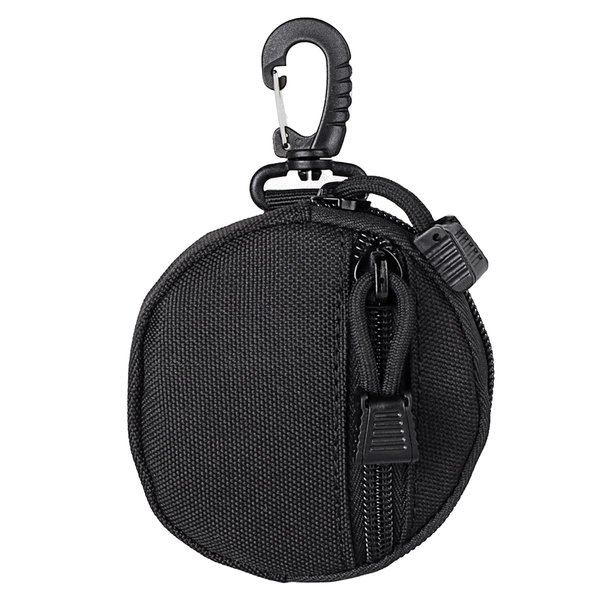 IronSeals Outdoor Circle Carrying Key Holder Case Small Zipper Coin Purse Keychain Wallet