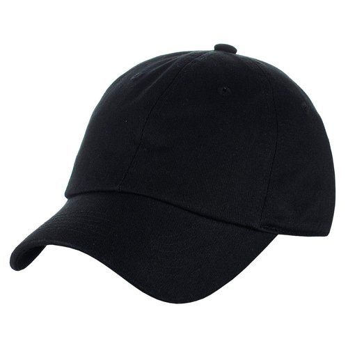 C.C Unisex Classic Blank Low Profile Cotton Unconstructed Baseball Cap Dad Hat Black