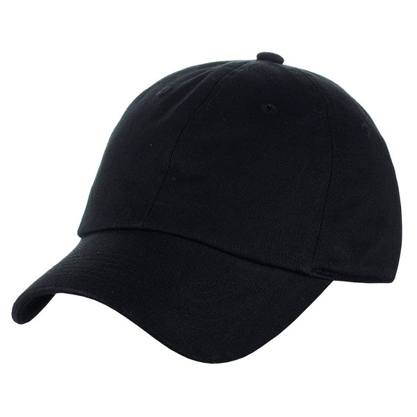 C.C Unisex Classic Blank Low Profile Cotton Unconstructed Baseball Cap Dad Hat Black