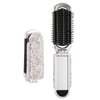 AsAlways Shiny Rhinestone Crystal Travel Hair Brush with Mirror Bling Diamonds Folding Hair Massage Comb Compact Portable Small Mini Hair Brush for Purse Wet & Dry Detangling(Purple)