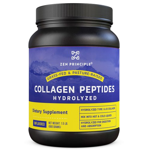 Grass-Fed Collagen Peptides 1.5 lb. Custom Anti-Aging Hydrolyzed Protein Powder for Healthy Hair, Skin, Joints & Nails. Paleo and Keto Friendly, GMO and Gluten Free, Pasture-Raised Bovine Hydrolysate.