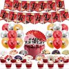 Japanese Party Decorations Folding Fans Party Decorations Folding Fans Birthday Party Supplies Includes Chinese Japanese Folding Fans Birthday Banner, Cake Topper, Cupcake Toppers, Balloons