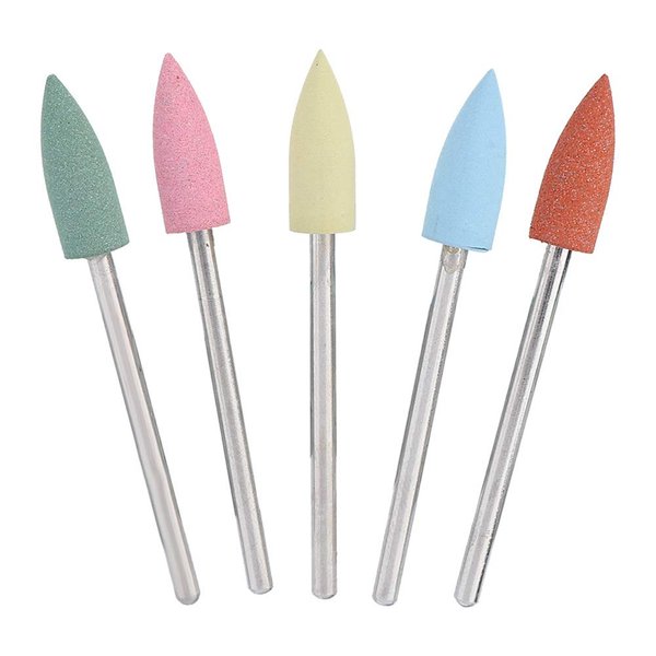 Nail Drill Bits, Silicone Rubber Drill Bit, 2.35mm Nail Drill Bits Set, No Dust Pollution Nail Drill Bit Set for Processing and Polishing Nail, Glass, Plastic(152)