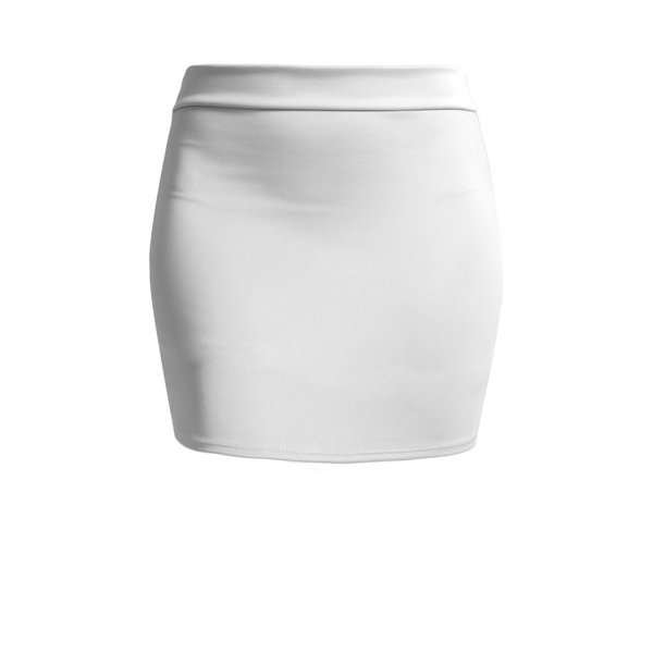 NE PEOPLE Women's Mini Skirt – Stretch Knit Bodycon Slim Fit Pencil Solid Skirts Made in USA NEWSK09 White S