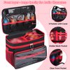 Tesuko Carrying Case Compatible with Toniebox Starter Set, Double Layer Storage Bag for Tonies Figures Characters, Portable Travel Organizer Case with Shoulder Strap for Tonies Box Headphones (Black)