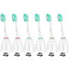 Ofashu Replacement Toothbrush Brush Heads for Philips Sonicare E Series Essence Elite Xtreme Advance CleanCare All Screw On Electric Toothbrush 7022/66, 6 Pack