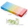 kiniza Small Weekly Pill Organizer, 3 Times a Day 7 Day Pill Box Pill Holder Compartments Moisture-Proof Pill Case,Portable Travel Friendly Pill Case for Supplements, Vitamin, Medication