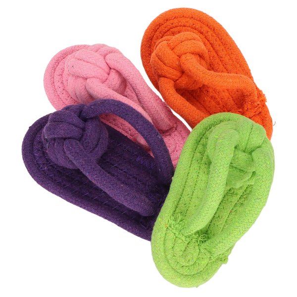 Pet Dog Chew Toy, Cotton Rope Interactive Molar Toy Flip Flops Shape for Teething Puppies Molar Teeth Cleaning Toy