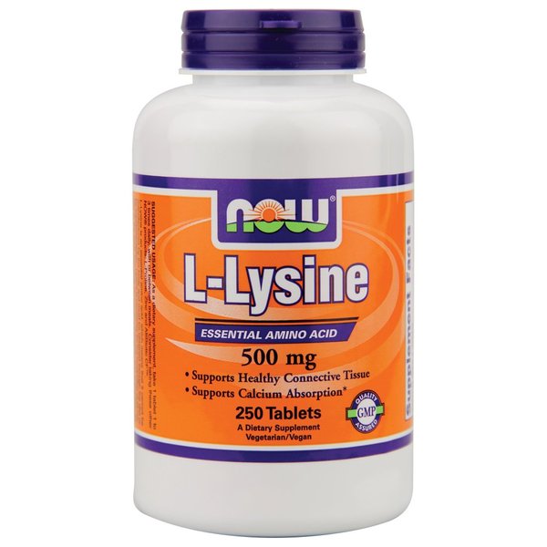 Now Foods: Lysine Essential Amino Acid 500mg, 250 tabs (3 pack)