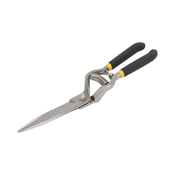 Edward Tools Hand Grass Clipper Scissors - Classic Cut Drop Forged Grass Shears for Hand Edging Lawn, Trimming Shrubs and Flowers - Comfort Grip Handles - Pro Grade Garden Scissors
