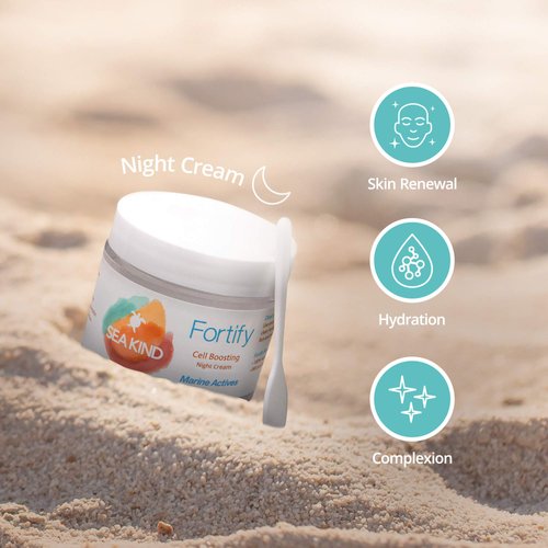 Sea Kind Natural Skin Care Anti-Wrinkle Cream and Face Moisturizer, Anti-Aging Night Cream with Marine Actives