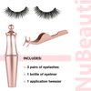 NuBeauti Magnetic Eyeliner and Eyelashes Kit, Magnetic Eyeliner for Magnetic Eyelashes Set, With Reusable Lashes [3 Pairs]