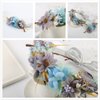 MingXiu Flower Crown Flower Crowns for women Boho Flower Headband Adjustable Floral Headpiece Hair Wreath Wedding Festival Party Floral Crown.(blue)