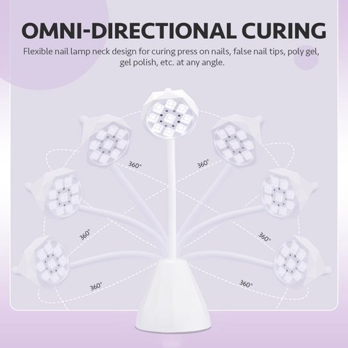 GAOY Omin-Cure Nail Lamp, Rechargeable UV Light for Gel Nails, USB Nail Dryer for Acrylic Nail Extension Fast Curing