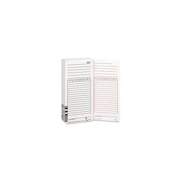 Time Cards for ES1000 Electronic Totalizing Payroll Recorder, 100 Per Pack (ACPES1010)