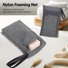 Travel Soap Saver Bag 3 Pcs Soap Pocket Exfoliating Soap Saver Pouch Rough Mesh Bar Soap Bags for Shower, Body Foam Scrubber Exfoliating Shower Sponge - Grey