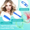 Yilloog 4 Pcs Hair Curlers - Spiral Curls Hook Set (13.8 Inch & 22 Inch) for Heatless Long Wave Styling (Blue, Rose Red)