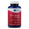 Trace Minerals | Zinc + Vitamin C Chewable | Immune Support, Antioxidant, Enzyme Function, Growth & Development | Gummy | Raspberry | 60 Chewable Wafers