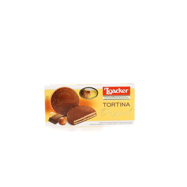 Loacker Tortina Premium Chocolate Coated Wafer, Original 125g/4.41 oz.