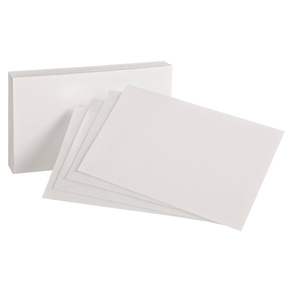 Oxford Blank Index Cards, 3" x 5", White, 100 Per Pack (40150-SP)