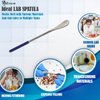A2Z Stainless Steel Micro Lab Flat Spoon Spatula with Comfort Grip Handle, Flat Spoon Sampler for Mixing Transfering Cream, Gel, Powder, Cap Filler- Home & Lab Use - Laboratory Supplies - 6" Length