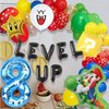 HOMEZZO Video Game 8th Birthday Party Supplies, Level Up Letter Balloons, Boo Balloon, Balloons Arch for Kids 8th Birthday Decorations
