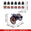 Revolutionary War Building Blocks Set, 12 British & 12 French Soldier Figures, Weapons Cannons Accessories, Compatible with Lego 853792 Accessory, Napoleonic Civil War Battle