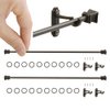 iLAND Dollhouse Accessories on 1/12 Scale, Dollhouse Decor of Mini Curtain Rods, Dollhouse Kitchen Hangers (Classical Black)