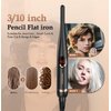 Small Flat Iron, 3/10" Pencil Flat Iron for Short Hair, Pixie Cut and Bangs, Negative Ions Small Hair Straightener for Edges with 10th Adjustable Temper. Auto Shut Off