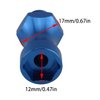 Ruiwaer 12mm to 17mm Extension Lengthen Hex Adapter RC Wheel Hex Driver Extension Hex Drive Hub Adapter Widener for Off-Road RC Car Buggy Monster Truck Tires, Blue