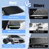Sompaty Windshield Cover for Ice and Snow, Frost Guard Windshield Snow Cover, Performance Brake Kits with Side Mirrors Cover, Fits Most Cars, Trucks, Vans, SUVs and More 87 x 56 inches, Black