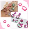 COMNICO Polymer Clay Cutters Kit 18 Different Shapes for Women Earring Polymer Clay Jewerlry Making Tools Plastic Clay Earring Hooks Cutters Sculpting Tools(Pink)