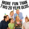 More Fun Than Two 20 Year Olds Banner, Cheers to 40 Years Birthday/Wedding Anniversary Bunting Sign, Happy 40th Birthday Party Decorations Supplies for Men Women