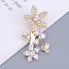 Rumtock Rhinestones Zircon Flower Gold Hair Clip for Wedding Brides Bridesmaid Banquet Prom Hair Styling Jewelry Hair Piece