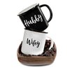 MAINEVENT Wifey Hubby Mugs Set of 2 Coffee Mug 11 Ounce, Bride Groom Mug Set Wedding Gift to Give, Couples Coffee Mug Set Quote, Newlywed Coffee Mug Gift Set, Mr Mrs Mugs for Married Couple