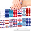 JERCLITY 14 Sheets Independence Day Nail Polish Strips 4th of July Nail Wraps for Women Patriotic American Flag Nail Strips Self-Adhesive Nail Stickers with Nail File for Memorial Day（4th of July-2）