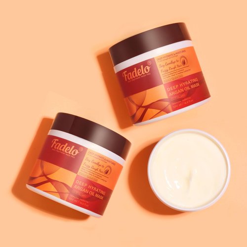 Fadelo Keratin Hair Treatment Deep Repair Conditioning for Dry Damaged Hair of All Hair Types - Deep Repair & Essence Nourishing -Argan Oil hair mask, Hydrating for Women-16.90oz