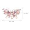 Beaupretty 2pcs Pink Crystal Butterfly Hair Clip Rhinestone Hair Barrette Decorative Fancy Elegant Jewelry Hair Pin Accessories for Women